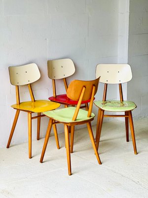 Vintage Kitchen Chairs by Ton, 1960s, Set of 4-ALG-2016667