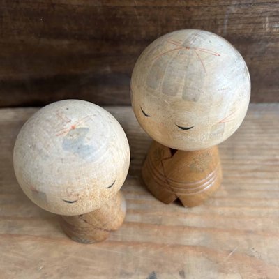 Vintage Kokeshi Dolls by Kuribayashi Issetsu, Japan, 1960s, Set of 2-DWL-1799225