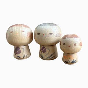 Vintage Kokeshi Dolls by Sanpei Yamanaka, Japan, 1960s, Set of 3-DWL-1799220