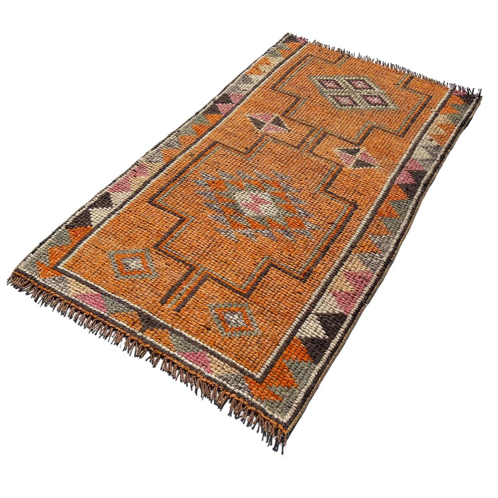 Vintage Kurdish Traditional Herki Rug, 1930s