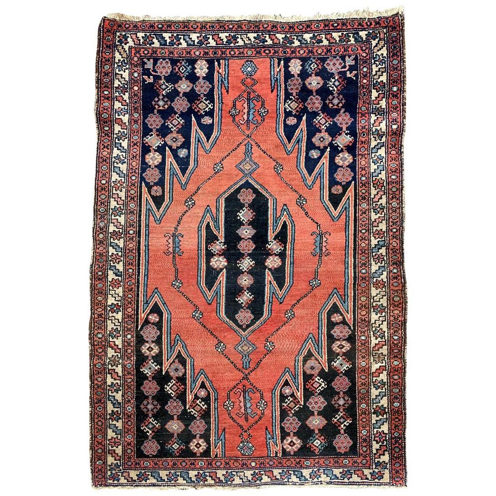 Vintage Kurdish Zanjan Rug