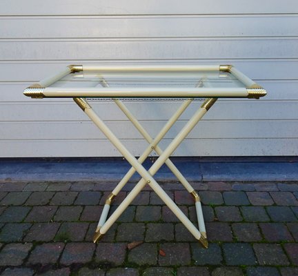 Vintage Lacquered Metal Butler Folding Table, 1970s-AWL-1430787