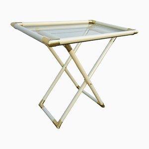 Vintage Lacquered Metal Butler Folding Table, 1970s-AWL-1430787