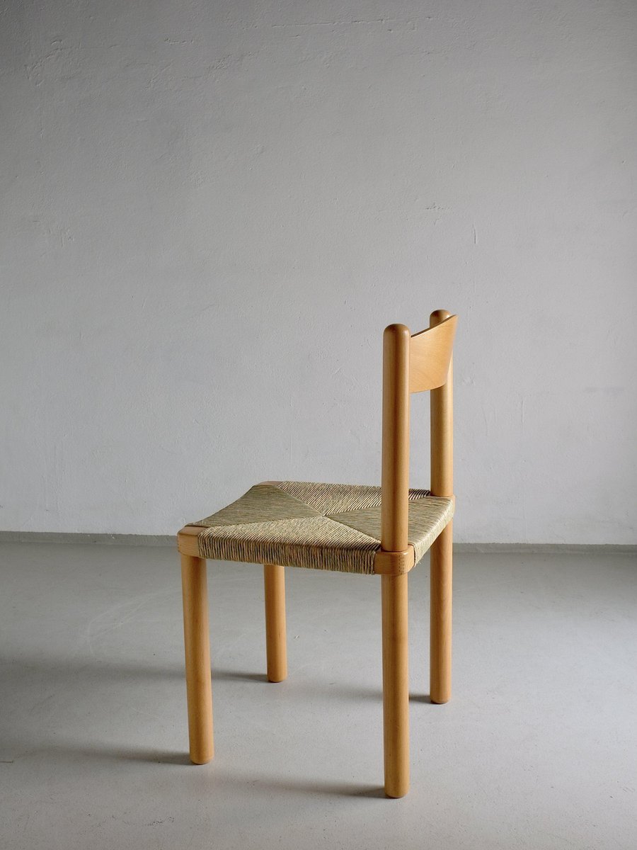 Vintage Ladder Back Woven Seat Chair, 1960s