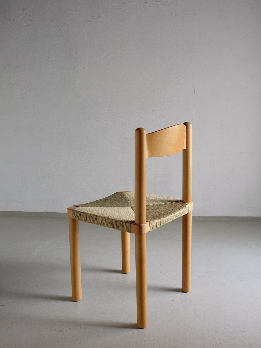 Vintage Ladder Back Woven Seat Chair, 1960s