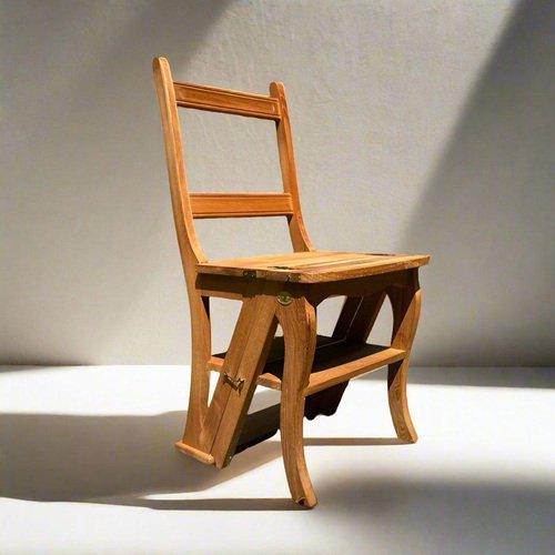 Vintage Ladder Side Chair in Teak