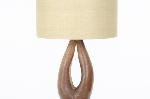 Vintage Lamp in Brown Ceramic, 1950-US-1818450