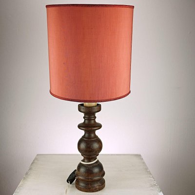 Vintage Lamp with Wood Base-EOS-1700097