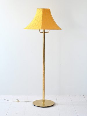 Vintage Lamp with Yellow Lampshade, 1960s-QWP-2033972