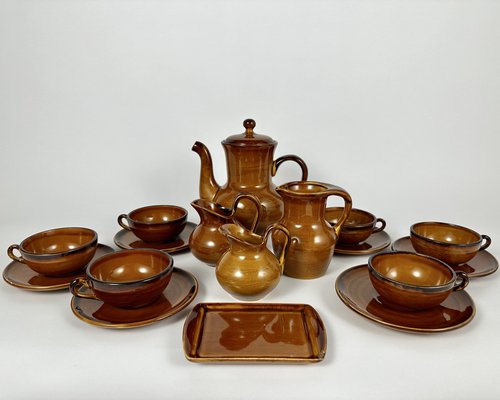 Vintage Large Dishware in Ceramic from Saint Clément, Set of 66-GYX-2041455