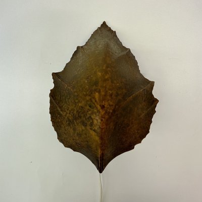 Vintage Leaf Wall Lamp, 1970s-BGP-1721192