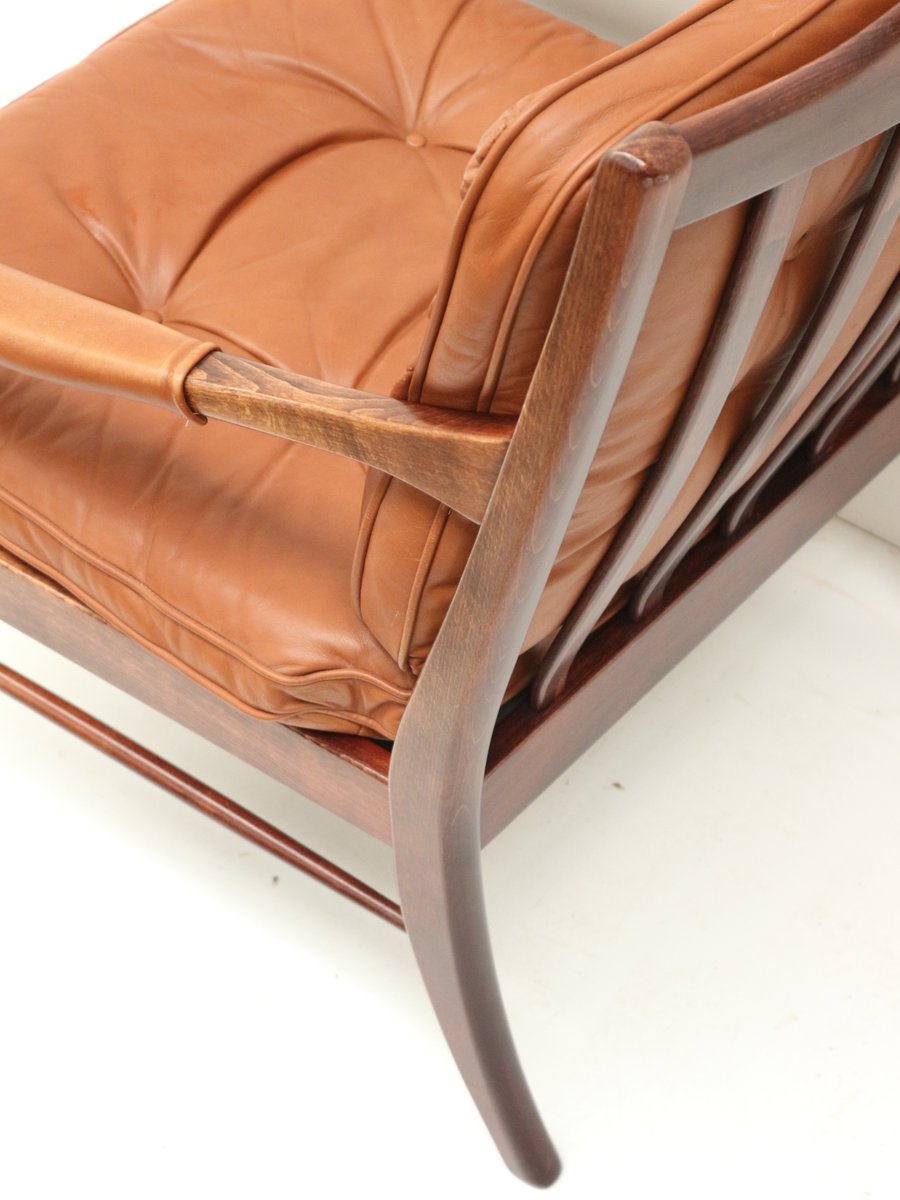 Vintage Leather Armchair from Ulferts, Sweden, 1970s