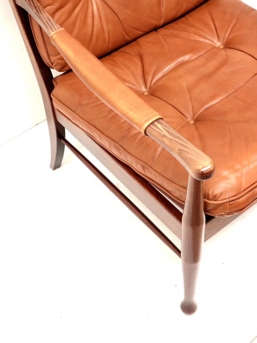 Vintage Leather Armchair from Ulferts, Sweden, 1970s