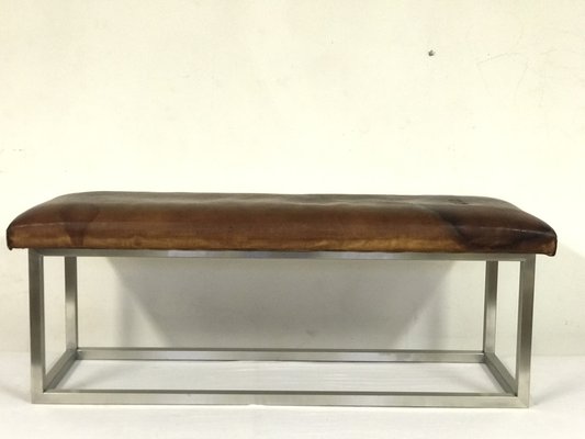 Vintage Leather Bench,1940s-JXK-1778099