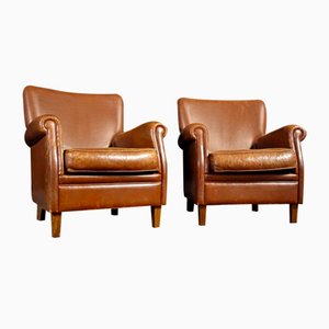 Vintage Leather Brown Chair-IA-862619