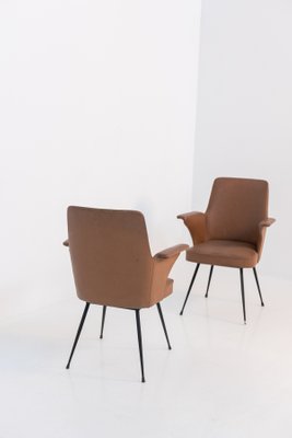 Vintage Leather Chairs by Nino Zoncada, 1950, Set of 2-RCE-1167606