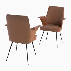 Vintage Leather Chairs by Nino Zoncada, 1950, Set of 2-RCE-1167606