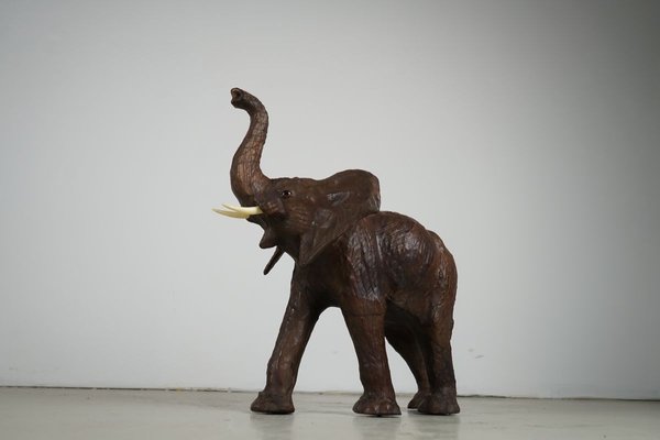 Vintage Leather Elephant, 1970s-IIE-728732