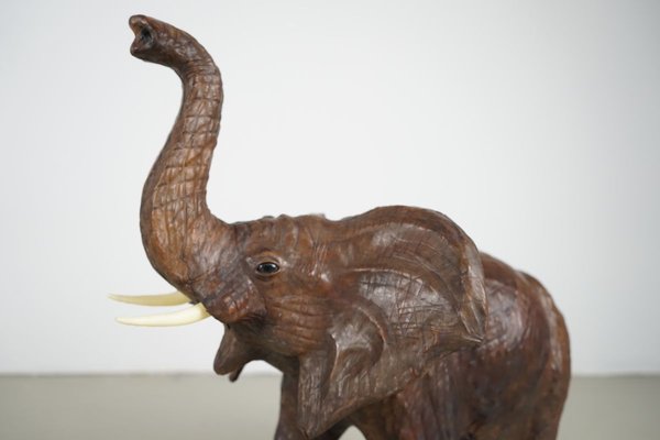 Vintage Leather Elephant, 1970s-IIE-728732