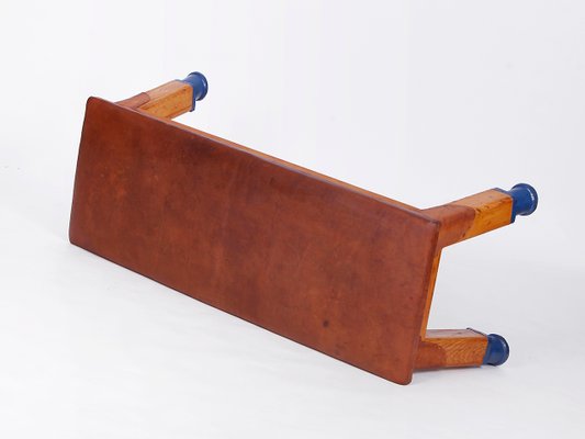 Vintage Leather Gymnastic Bench, 1930s-TW-1362217