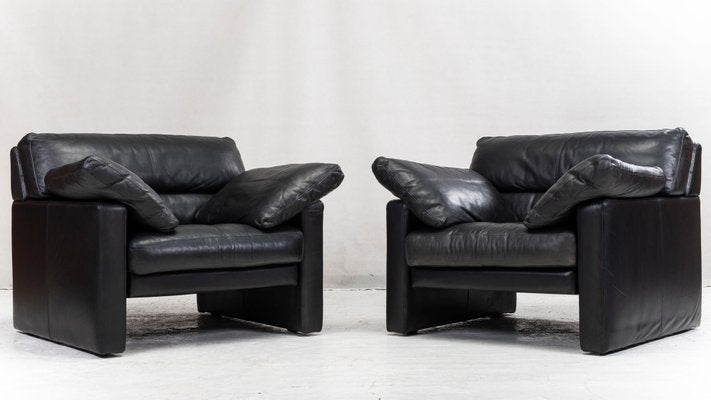 Vintage Leather Living Room Set from WOH, Set of 4-ZZH-666297