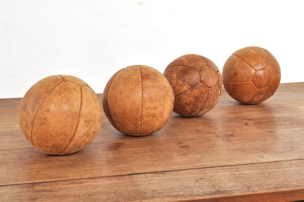 Vintage Leather Medicine Ball, 1930s-AOX-2024589