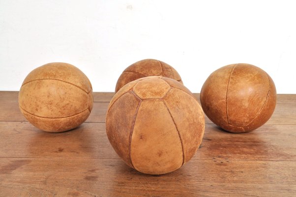 Vintage Leather Medicine Ball, 1930s-AOX-2024589