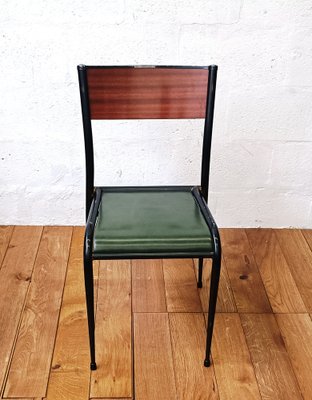 Vintage Leather Model 510 Chairs from Mullca, 1950s, Set of 3-NMC-1320559