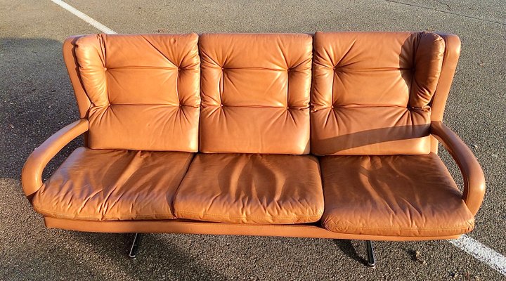 Vintage Leather Sofa, 1970s-DY-1124728