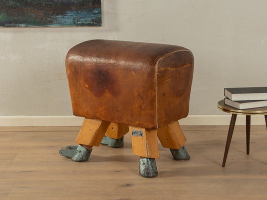 Vintage Leather Stool, 1960s-GPP-1822670