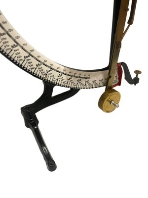 Vintage Letter Scale in Cast Iron and Brass from M Concave, Sweden-JKV-1783078