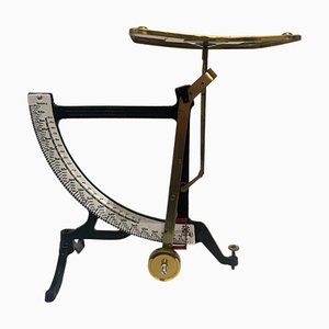 Vintage Letter Scale in Cast Iron and Brass from M Concave, Sweden-JKV-1783078