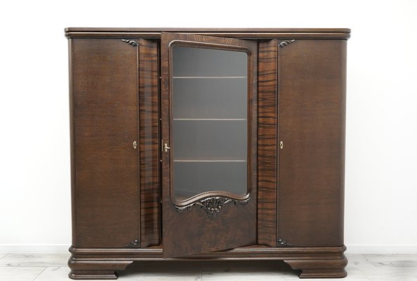 Vintage Library in Oak and Walnut, 1930s-ZFH-2041431