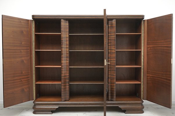 Vintage Library in Oak and Walnut, 1930s-ZFH-2041431