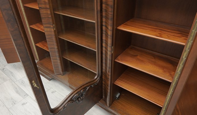 Vintage Library in Oak and Walnut, 1930s-ZFH-2041431