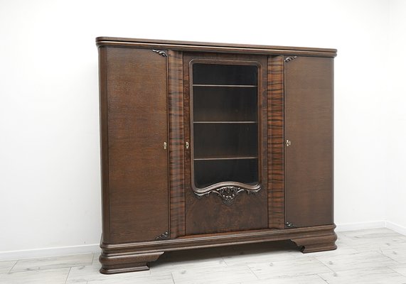 Vintage Library in Oak and Walnut, 1930s-ZFH-2041431