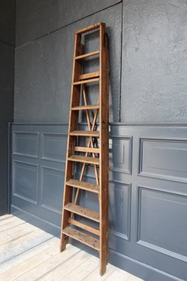 Vintage Library Ladder in Pine-TAT-1352900