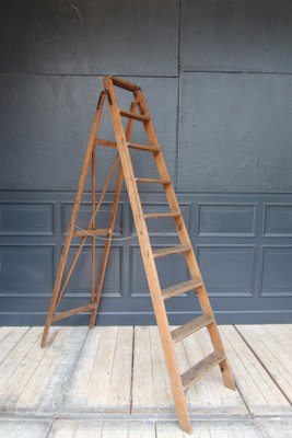 Vintage Library Ladder in Pine-TAT-1352900