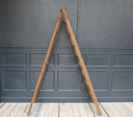 Vintage Library Ladder in Pine-TAT-1352900