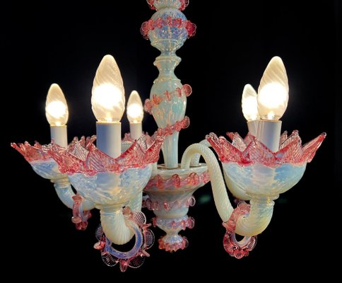 Vintage Light Blue and Pink Venetian Chandelier, 1950s-OVO-1764163