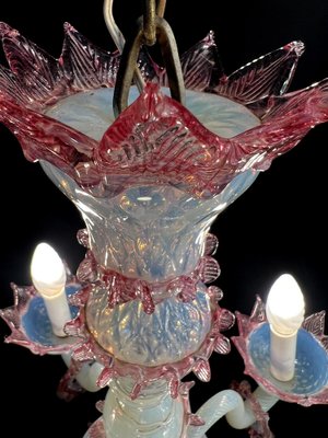 Vintage Light Blue and Pink Venetian Chandelier, 1950s-OVO-1764163