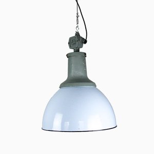 Vintage Light Blue Enamel Industrial Pendant Light from ELKO, 1960s-HGJ-738995