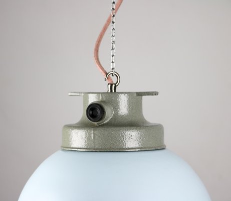 Vintage Light Blue Industrial Pendant Lamp from TEP-HGJ-739235