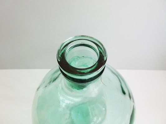 Vintage Light Green Glass Balloon Bottle, 1950s-POM-1383966