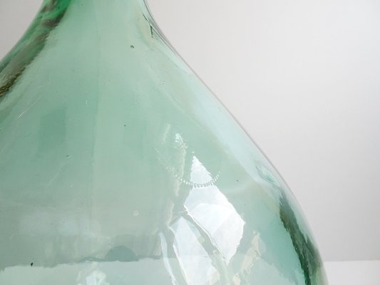 Vintage Light Green Glass Balloon Bottle, 1950s-POM-1383966