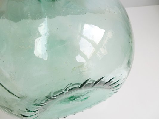 Vintage Light Green Glass Balloon Bottle, 1950s-POM-1383966