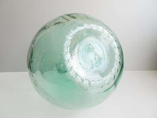 Vintage Light Green Glass Balloon Bottle, 1950s-POM-1383966