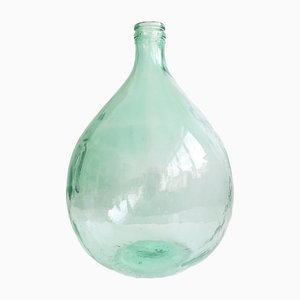 Vintage Light Green Glass Balloon Bottle, 1950s-POM-1383966