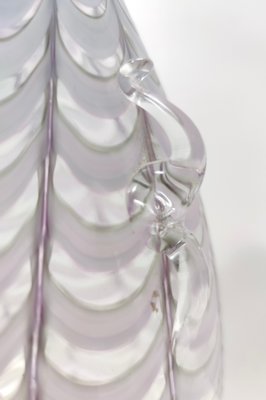 Vintage Lilac and Transparent Murano Glass Vase by Alberto Donà, 1940s-JPQ-2032352