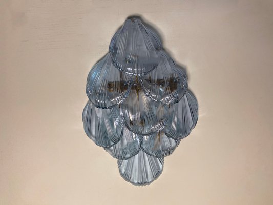 VIntage Lilac Glass Shell Sconces, 1970s, Set of 2-JJC-684172